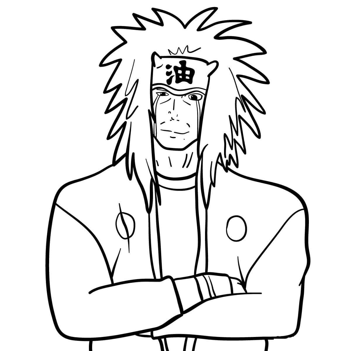 Coloriage Jiraiya - Naruto à imprimer