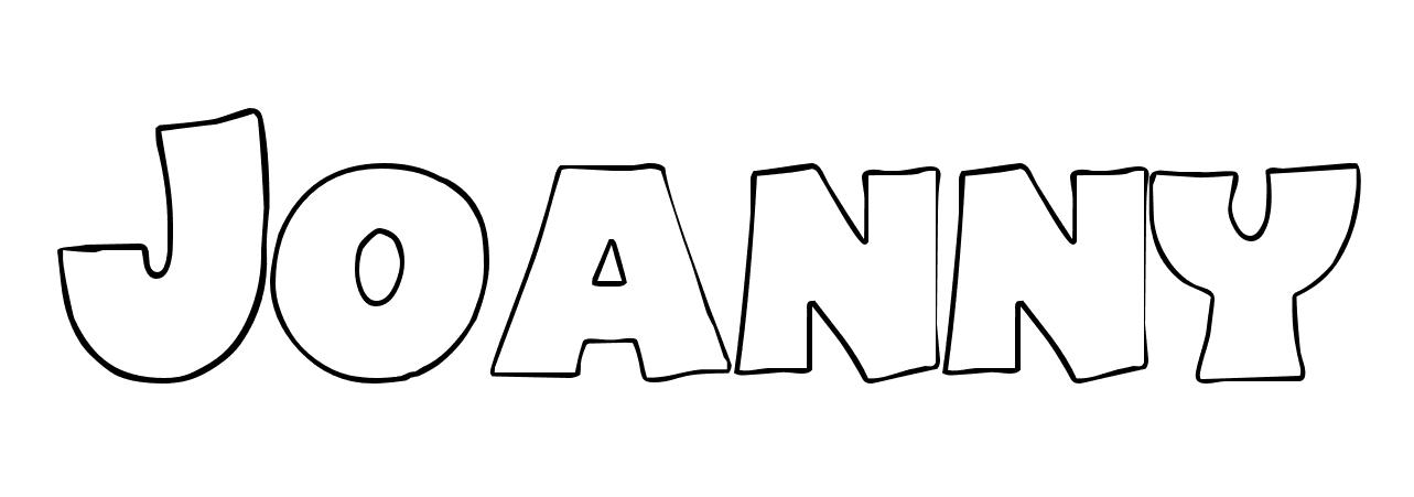 Coloriage Joanny - Prénom à imprimer
