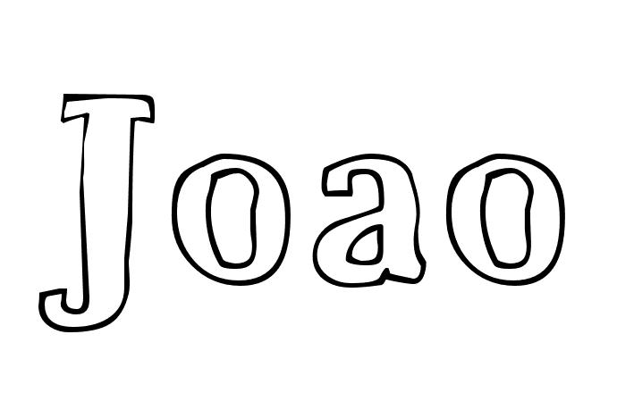 Coloriage Joao - Prénom à imprimer