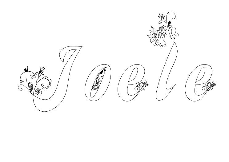 Coloriage Joele - Prénom à imprimer