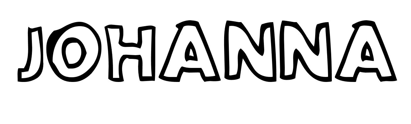 Coloriage Johanna - Prénom à imprimer