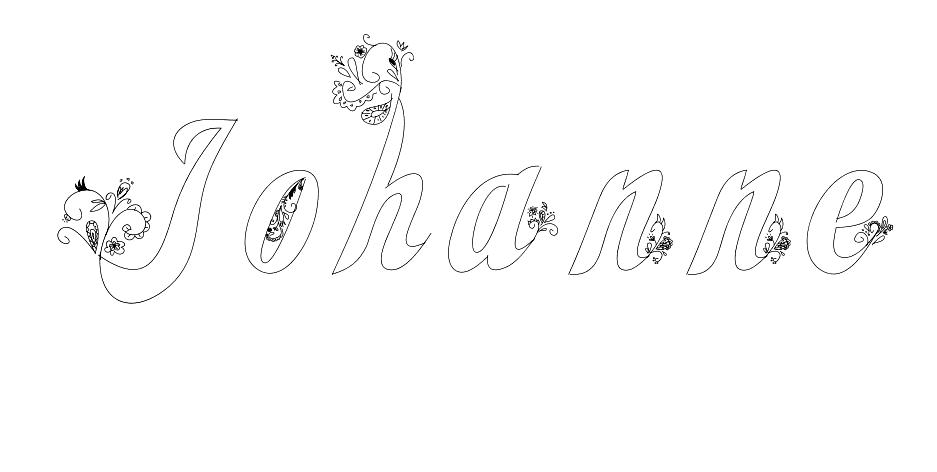 Coloriage Johanne - Prénom à imprimer