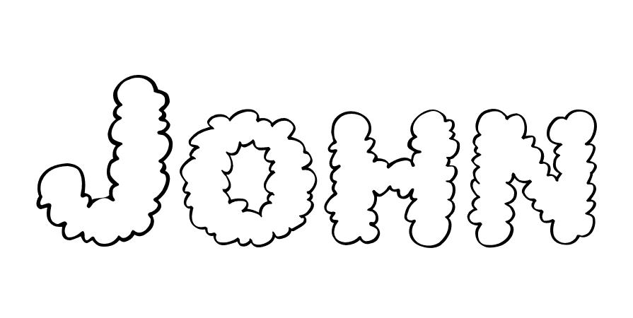 Coloriage John - Prénom à imprimer