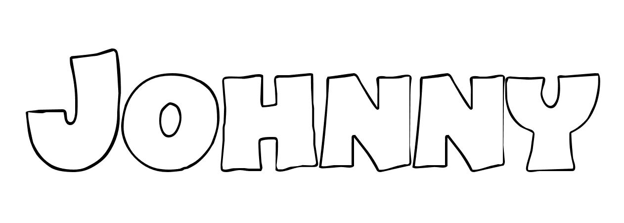 Coloriage Johnny - Prénom à imprimer