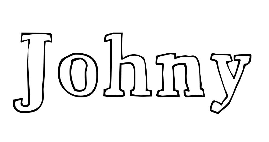 Coloriage Johny - Prénom à imprimer