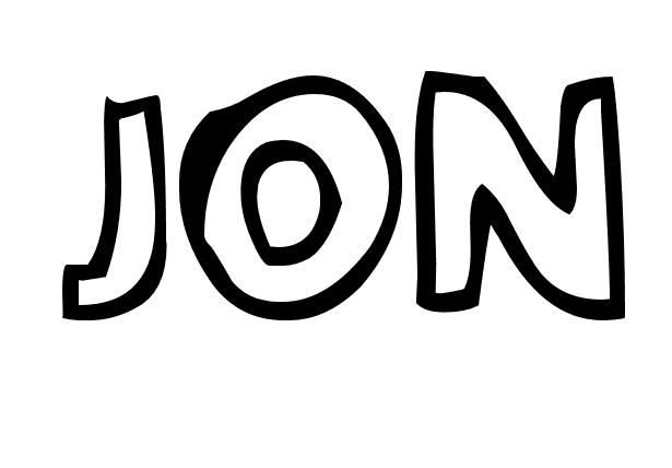 Coloriage Jon - Prénom à imprimer