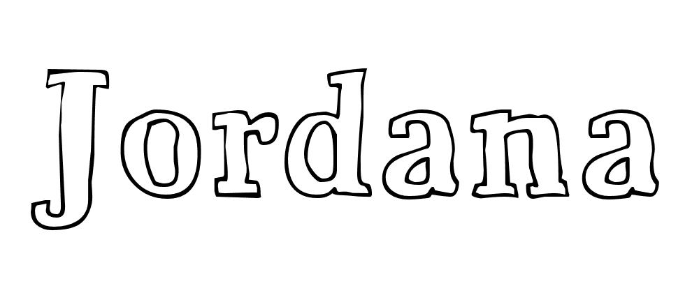 Coloriage Jordana - Prénom à imprimer
