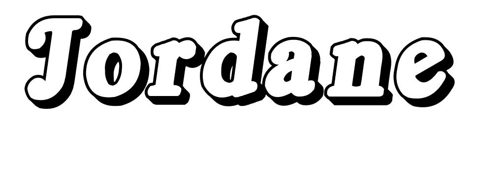 Coloriage Jordane - Prénom à imprimer
