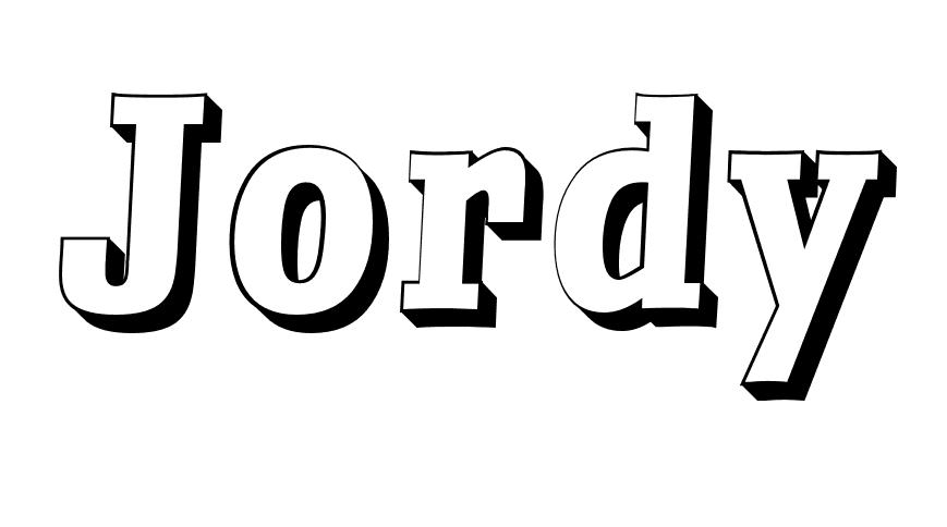 Coloriage Jordy - Prénom à imprimer