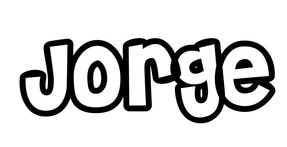 Coloriage Jorge - Prénom à imprimer