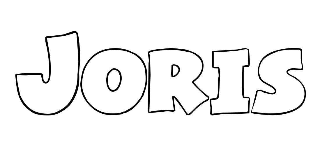 Coloriage Joris - Prénom à imprimer