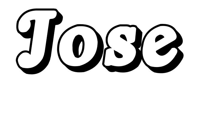 Coloriage Jose - Prénom à imprimer