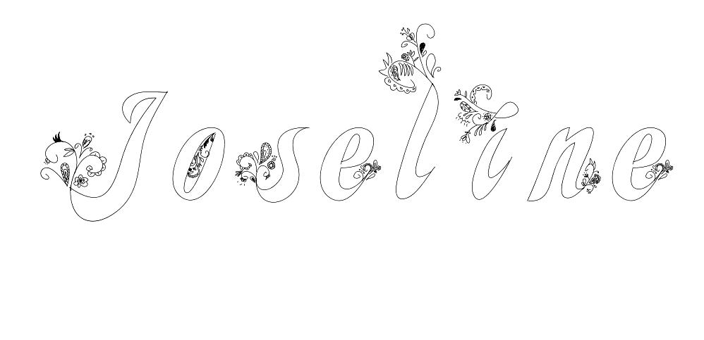 Coloriage Joseline - Prénom à imprimer