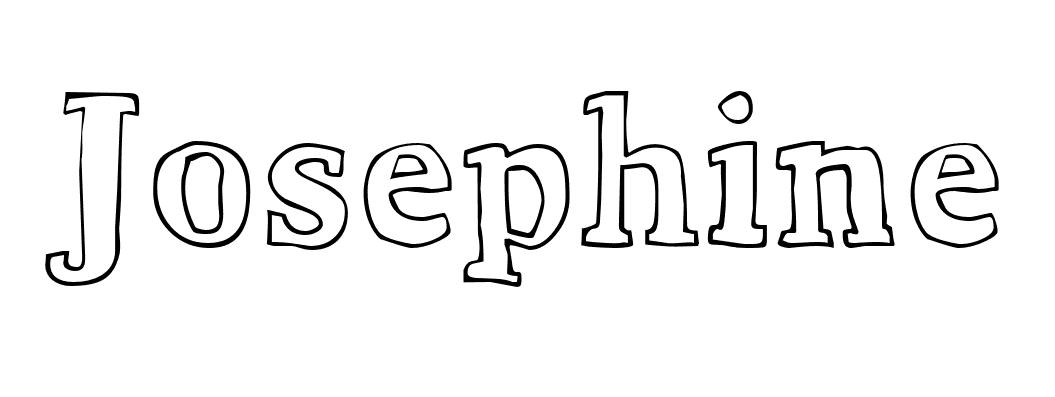 Coloriage Josephine - Prénom à imprimer