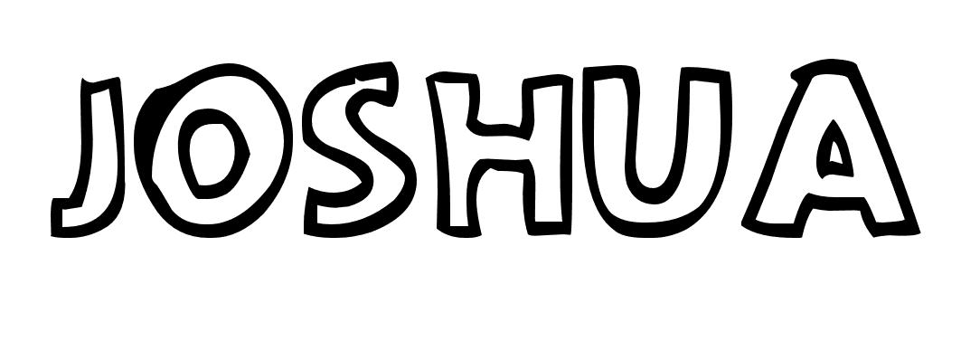 Coloriage Joshua - Prénom à imprimer