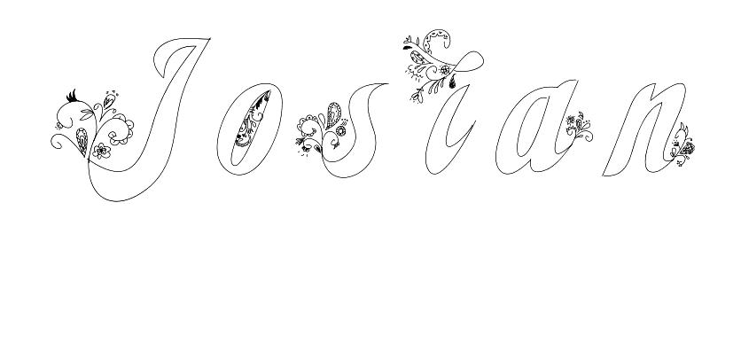 Coloriage Josian - Prénom à imprimer