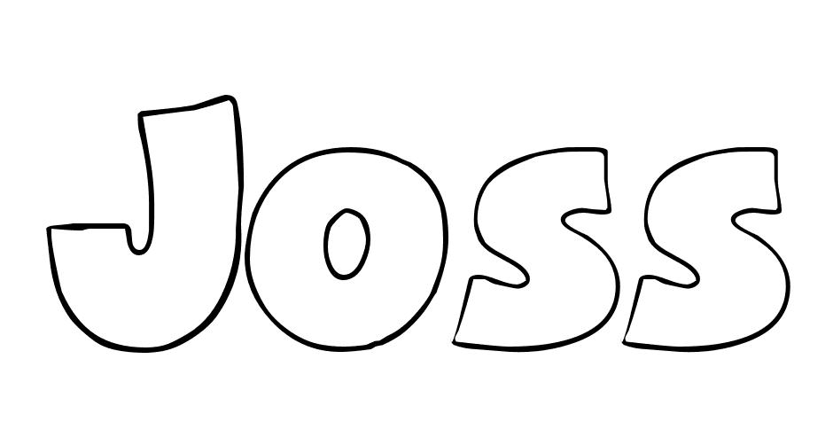 Coloriage Joss - Prénom à imprimer