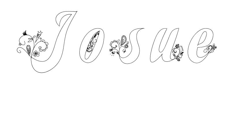 Coloriage Josue - Prénom à imprimer