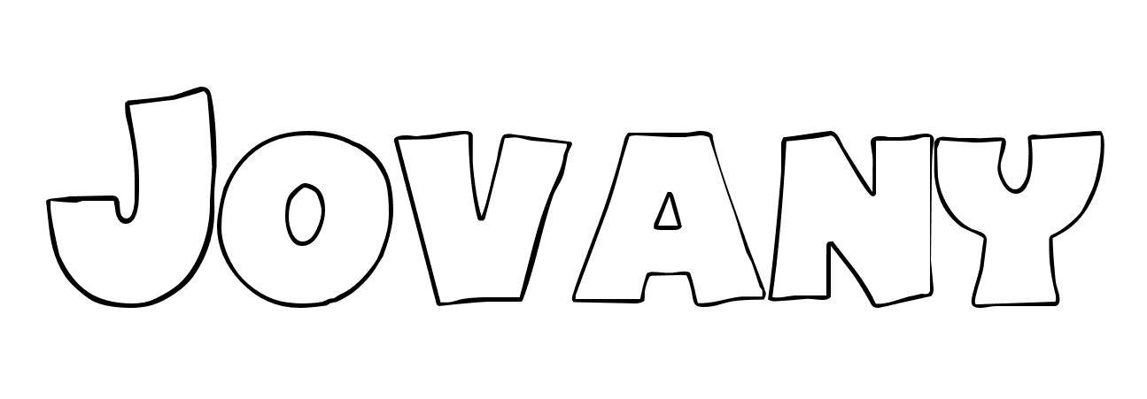 Coloriage Jovany - Prénom à imprimer