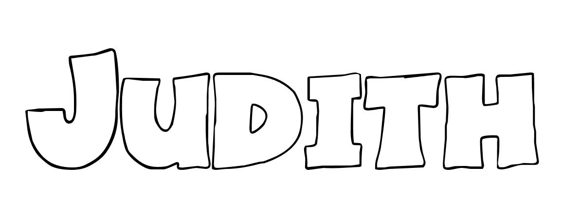 Coloriage Judith - Prénom à imprimer