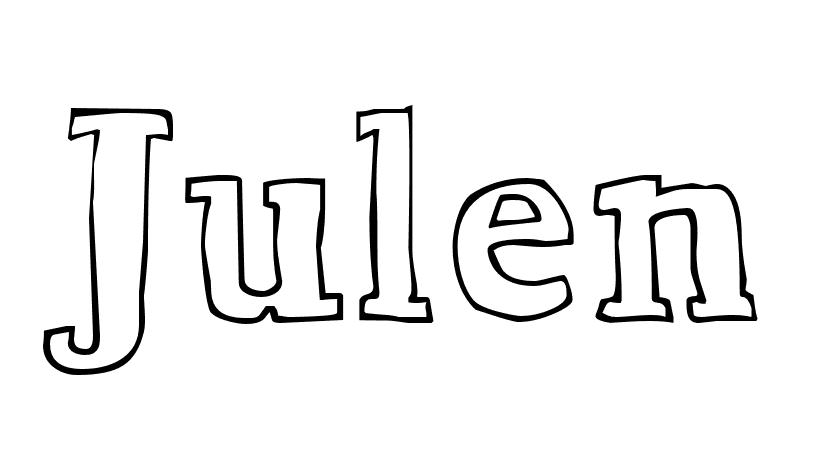 Coloriage Julen - Prénom à imprimer