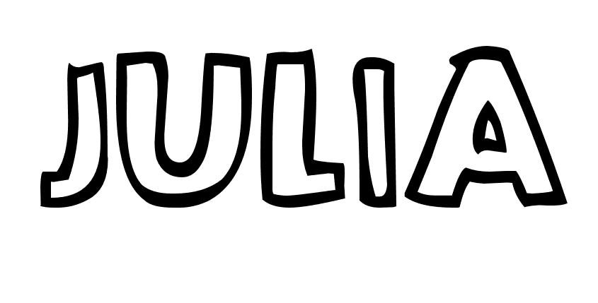 Coloriage Julia - Prénom à imprimer