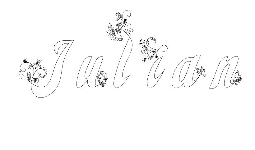 Coloriage Julian - Prénom à imprimer