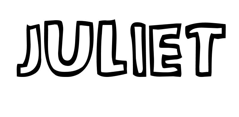 Coloriage Juliet - Prénom à imprimer