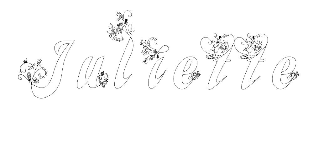 Coloriage Juliette - Prénom à imprimer