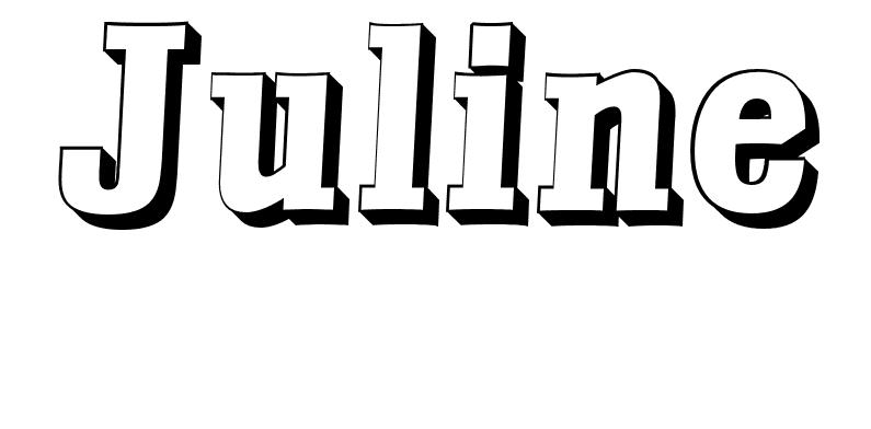 Coloriage Juline - Prénom à imprimer