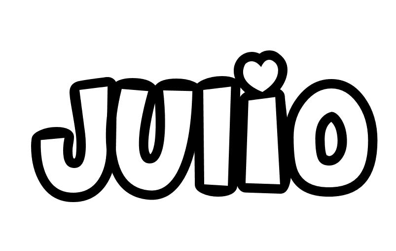 Coloriage Julio - Prénom à imprimer
