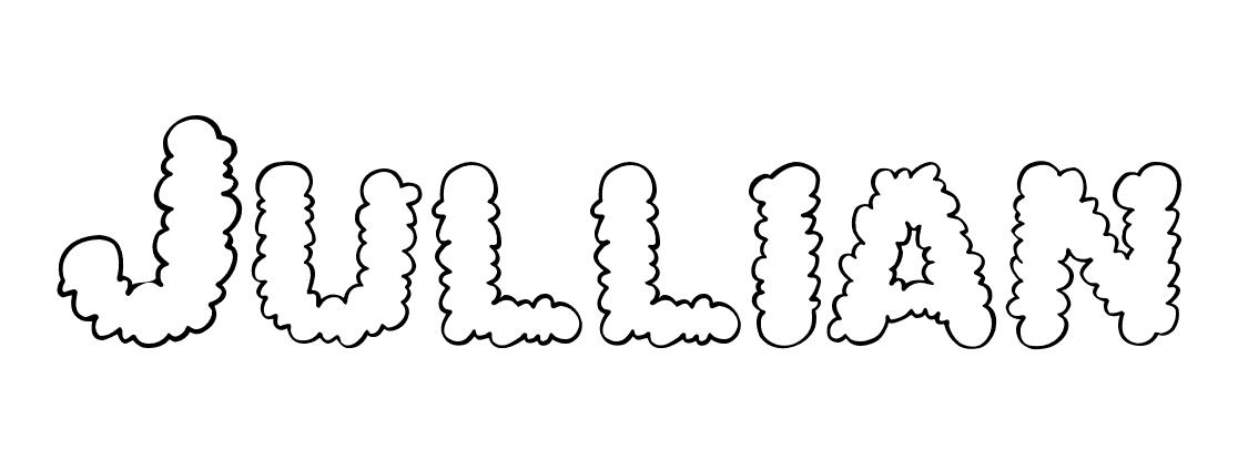 Coloriage Jullian - Prénom à imprimer