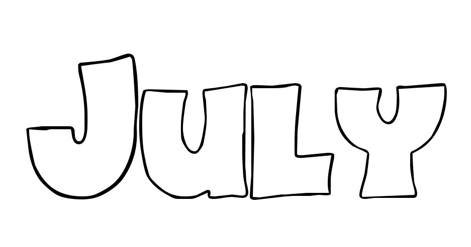 Coloriage July - Prénom à imprimer