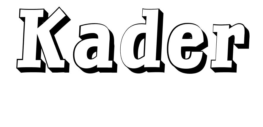 Coloriage Kader - Prénom à imprimer