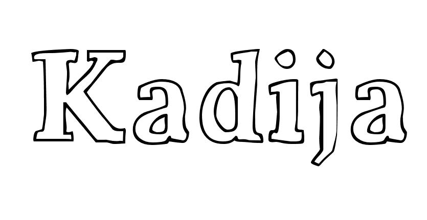 Coloriage Kadija - Prénom à imprimer