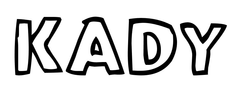 Coloriage Kady - Prénom à imprimer