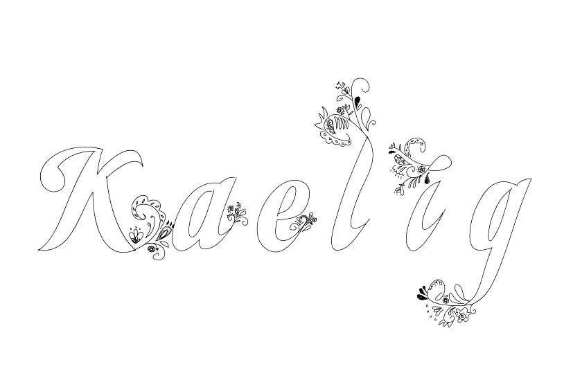 Coloriage Kaelig - Prénom à imprimer