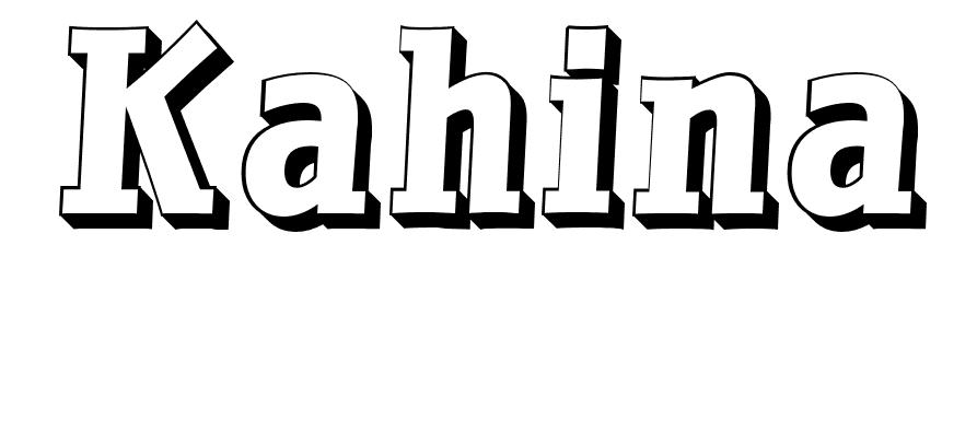 Coloriage Kahina - Prénom à imprimer