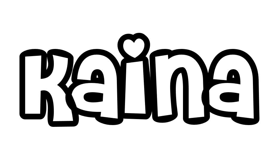 Coloriage Kaina - Prénom à imprimer