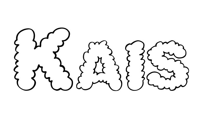 Coloriage Kais - Prénom à imprimer