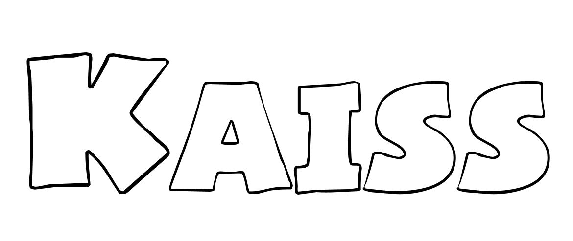 Coloriage Kaiss - Prénom à imprimer
