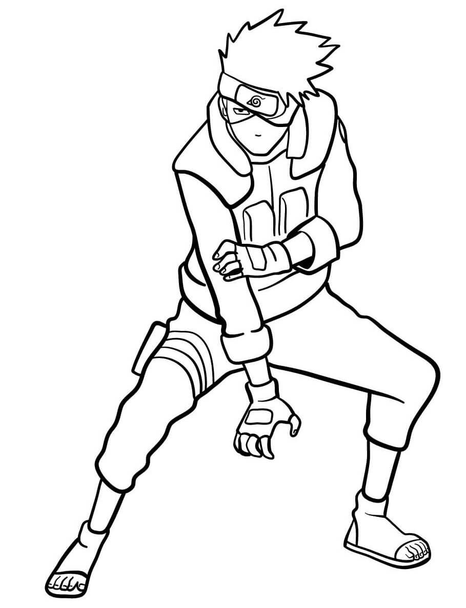 Coloriage Kakashi Hatake - Naruto à imprimer