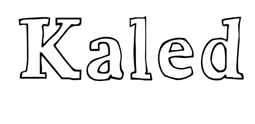 Coloriage Kaled - Prénom à imprimer
