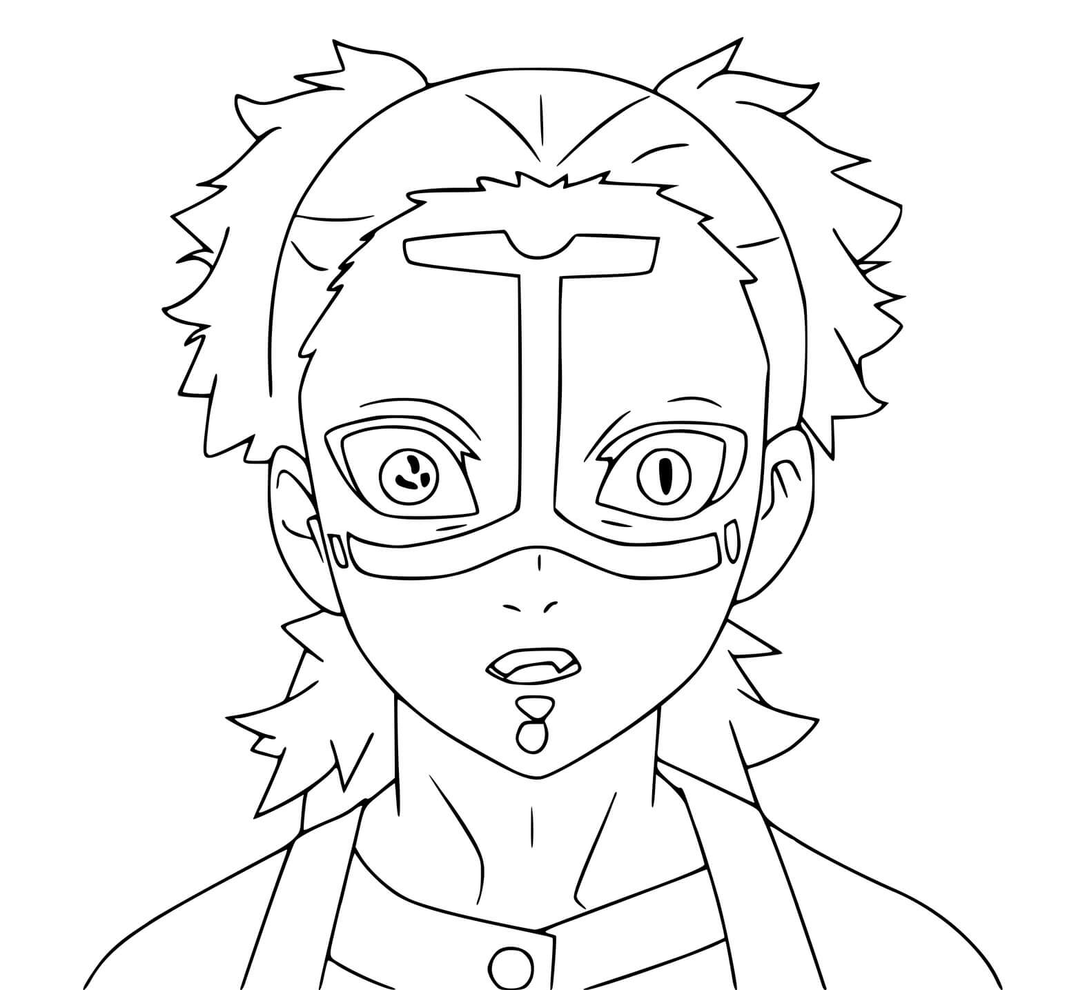 Coloriage Kamanue Kimetsu No Yaib - Demon slayer à imprimer