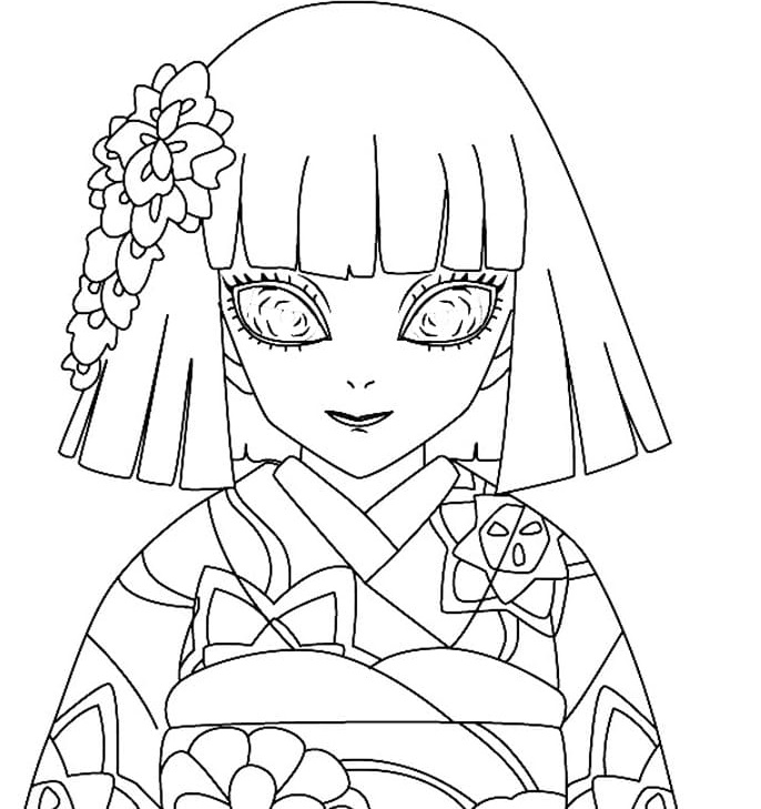 Coloriage Kanata Ubuyashiki Démon Slayer - Demon slayer à imprimer