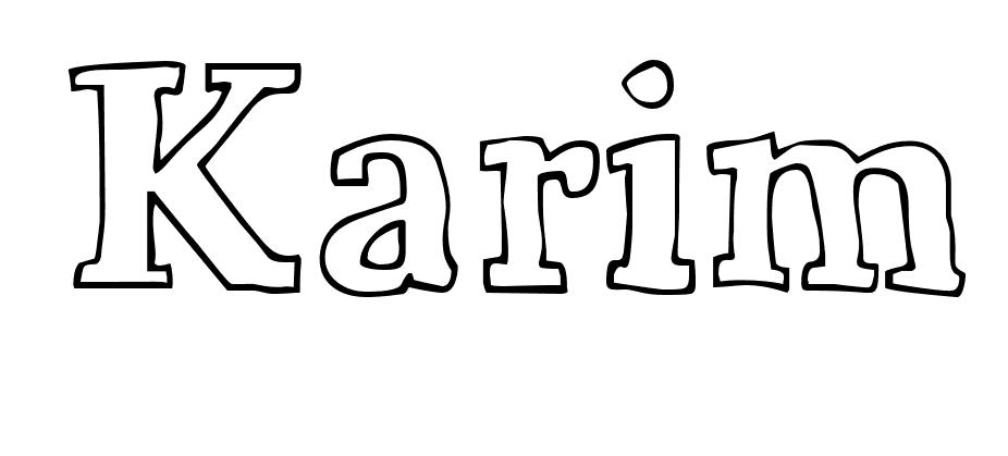 Coloriage Karim - Prénom à imprimer