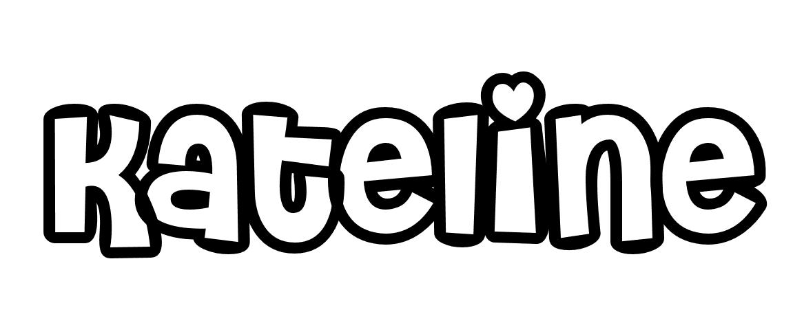 Coloriage Kateline - Prénom à imprimer