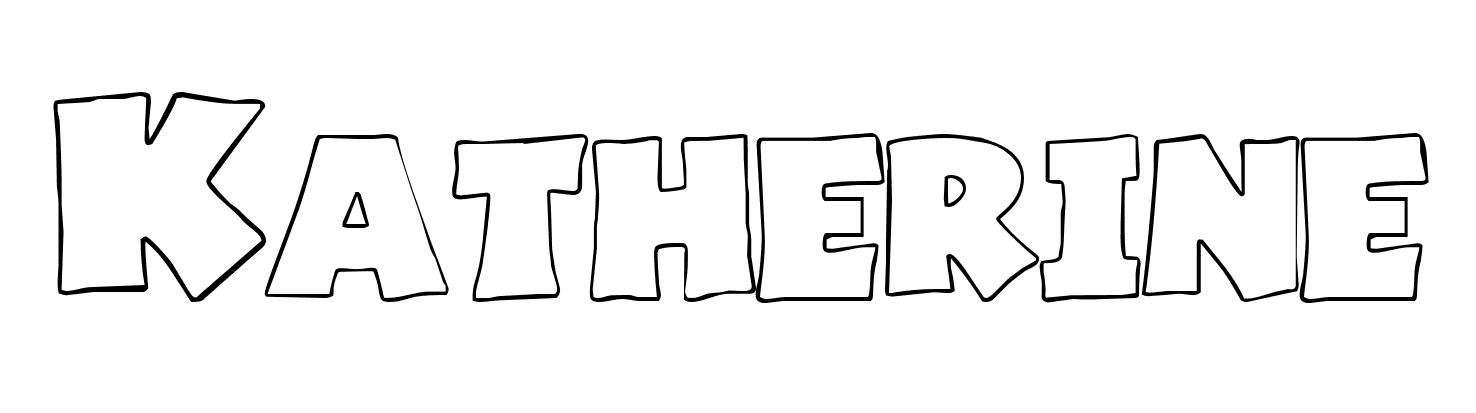 Coloriage Katherine - Prénom à imprimer