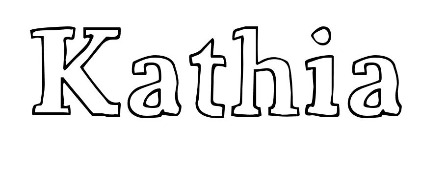 Coloriage Kathia - Prénom à imprimer