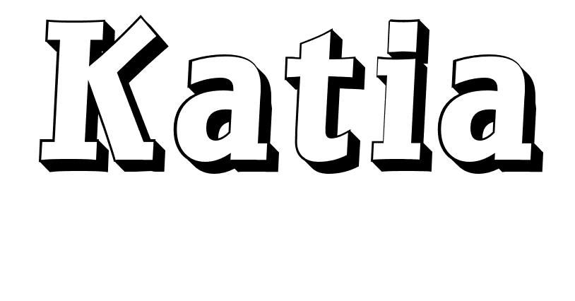 Coloriage Katia - Prénom à imprimer